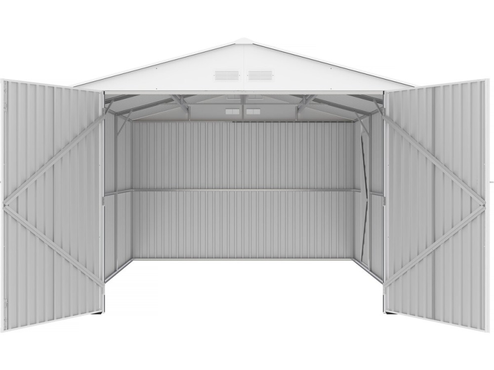 Garage auto schuur metaal "Houston" 15,36 m² - Antraciet