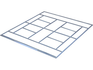Basis fundering onderstel voor tuinhuisje "Rosas" - 10,85 m²