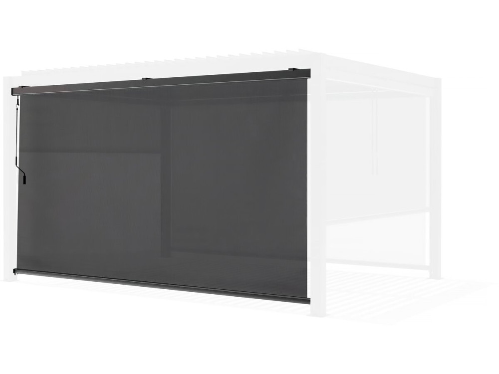 Pergola rolgordijn zonwering - 277 x 204 cm - Grijs antraciet