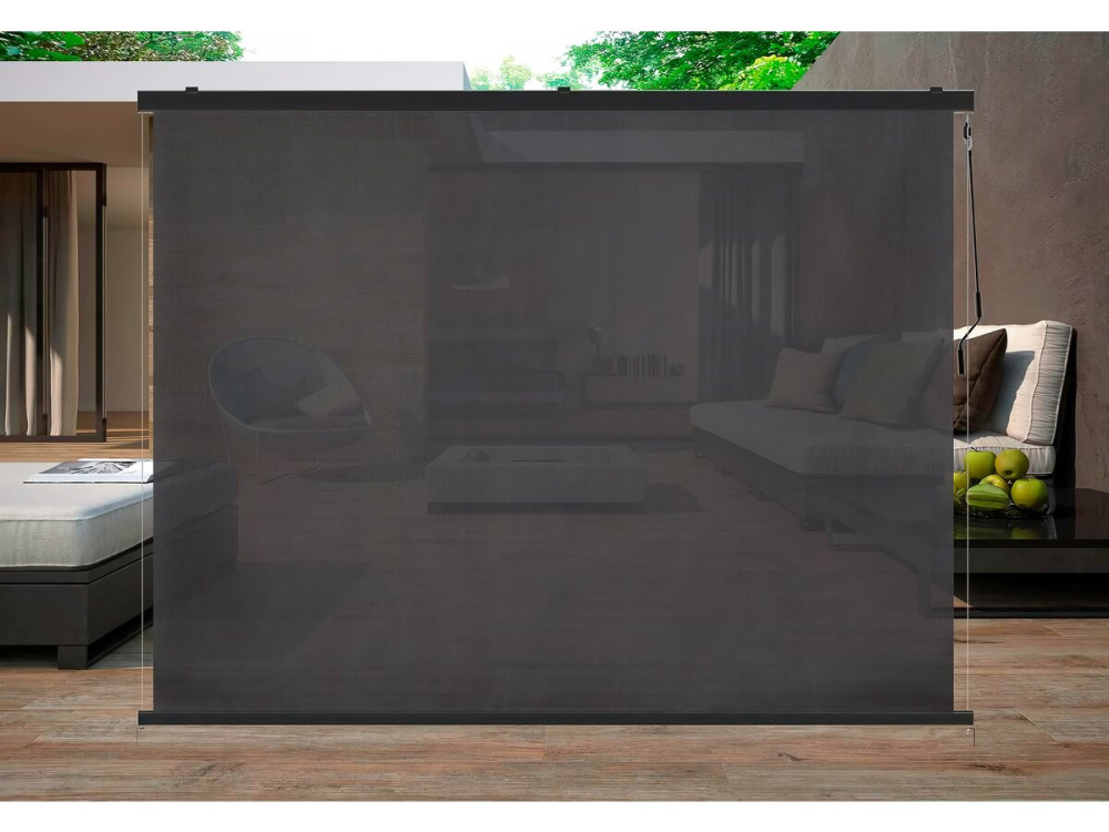Pergola rolgordijn zonwering - 277 x 204 cm - Grijs antraciet