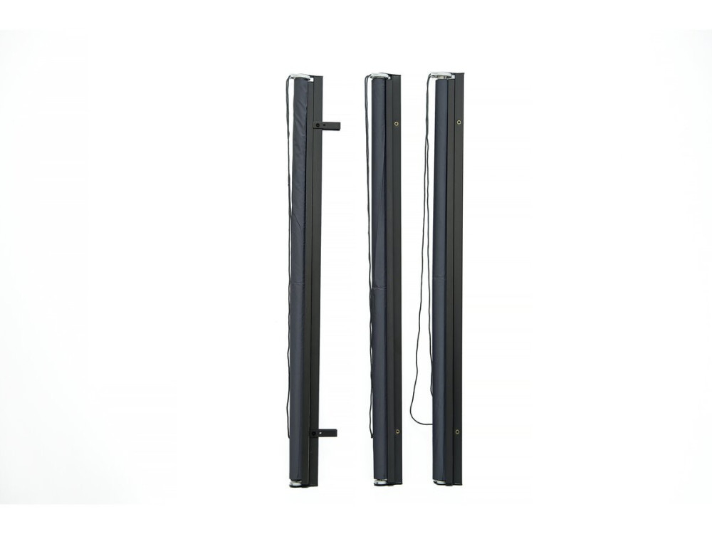 Pergola rolgordijn zonwering set 3 stuks - 124,5 x 225 cm - Grijs antraciet