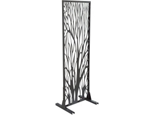 Tuinscherm schutting afscheiding metalen paneel "Tree" 50 x 150 cm - Antraciet