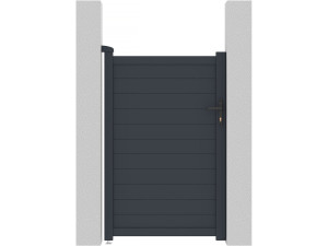 Tuinpoort tuindeur aluminium "Marc" - 101,2 x 155,9 cm - Grijs