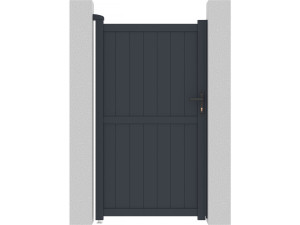 Tuinpoort tuindeur aluminium "Maurice" - 101,2 x 180,9 cm - Grijs