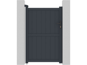 Tuinpoort tuindeur aluminium "Maurice" - 101,2 x 155,9 cm - Grijs