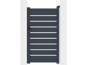 Tuinpoort tuindeur aluminium "Bastien" - 100 x 176 cm - Antraciet