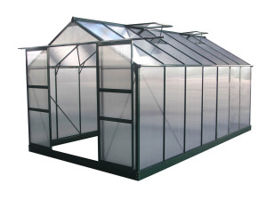 Tuinkas broeikas polycarbonaat "Dahlia" Groen dennengroen 13,29 m²