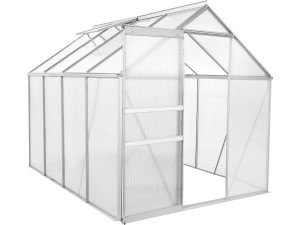 Polycarbonaat tuinkas 250 x 190 x 195 cm "Basilic" - 4,75 m² - Grijs