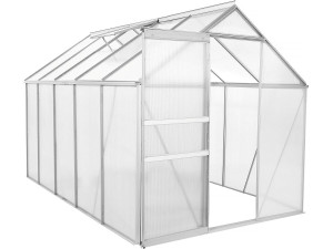 Polycarbonaat tuinkas 310 x 190 x 195 cm "Basilic" - 5,89 m² - Grijs