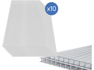 Set van 10 panelen van 4 mm dik polycarbonaat "Michigan" 7,9 m²