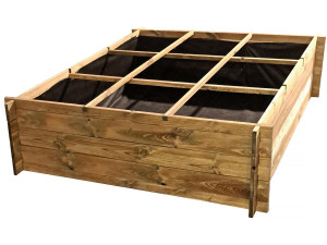 Houten moestuinperceel "Nigelle" - 140 x 140 x 40 cm