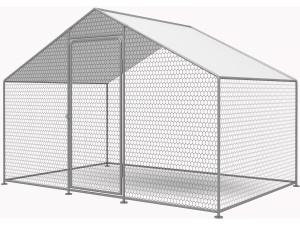 Kippenren 6 m² gaas hok 2 x 3 x 2 m gegalvaniseerd staal