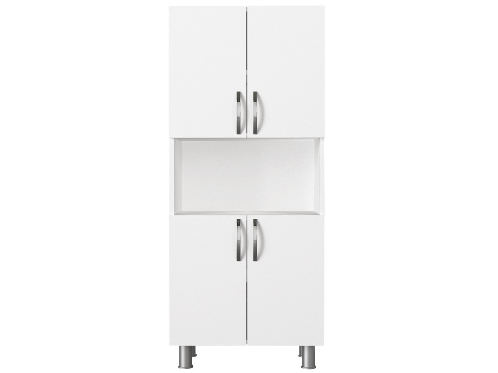 Houten badkamermeubel "William" - 59 x 29 x 140 cm - Wit