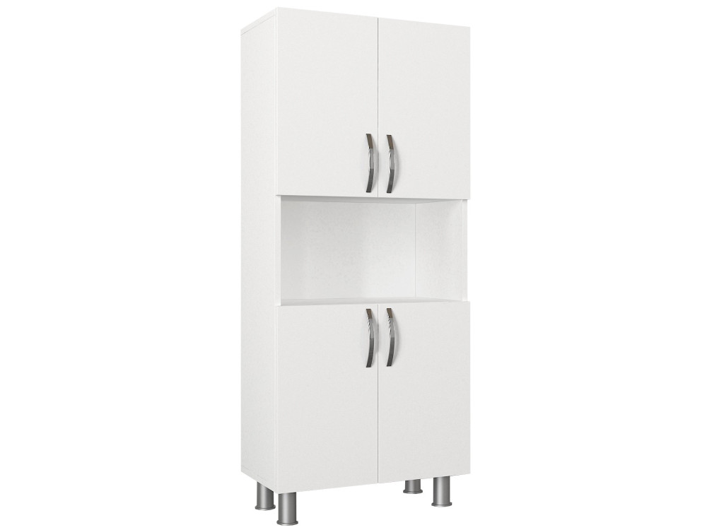 Houten badkamermeubel "William" - 59 x 29 x 140 cm - Wit