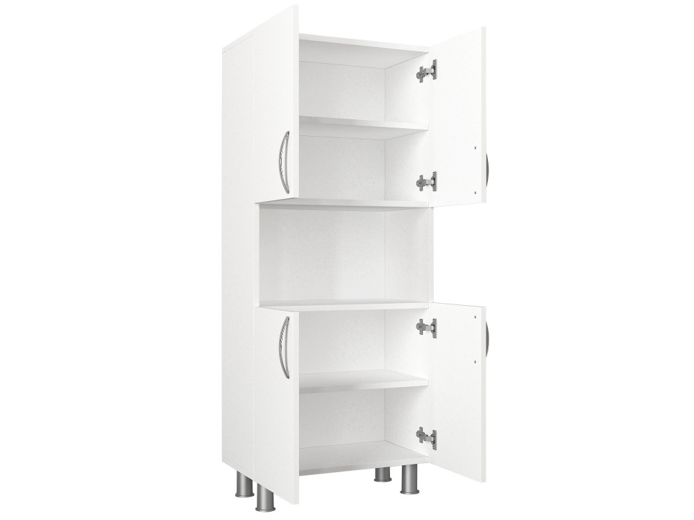 Houten badkamermeubel "William" - 59 x 29 x 140 cm - Wit