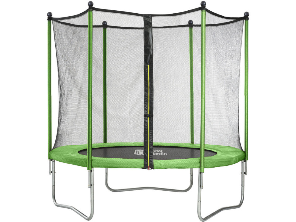 Trampoline buiten outdoor "Yoopi" - Ø 305 cm - Met net + ladder + beschermhoes + verankeringsset