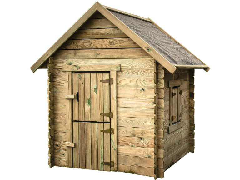 Houten speelhuisje buitenspeelgoed "Sophie" - 120 x 120 x 159 cm