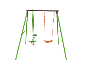 Tuinschommel metaal tuin schommel "Lola" - 1.96 m - 2 speeltoestellen