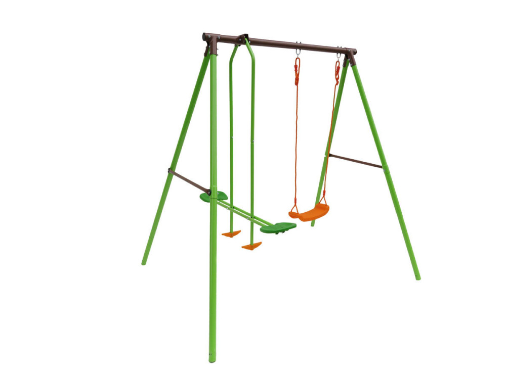 Tuinschommel metaal tuin schommel "Lola" - 1.96 m - 2 speeltoestellen