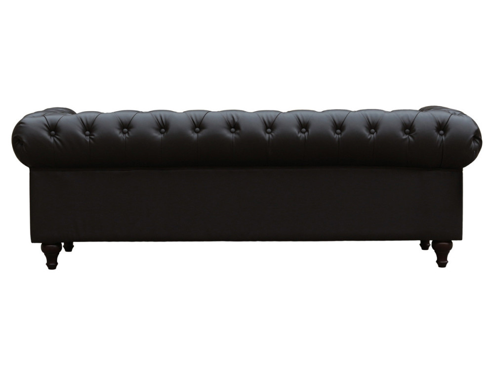 Chesterfield "Aliza" vaste bank - 3 zits - bruin
