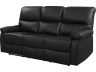 Relaxfauteuil relaxstoel verstelbaar bank "Lincoln" - 197 x 89 x 103 cm - 3 zits - Zwart