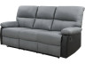 Relaxfauteuil relaxstoel verstelbaar bank "Lincoln" - 3 zits - Zwart / Donkergrijs
