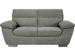 Bank bankstel stoffen meubel "Dallas" - 169 x 88 x 90 cm - 2 zits - Grijs