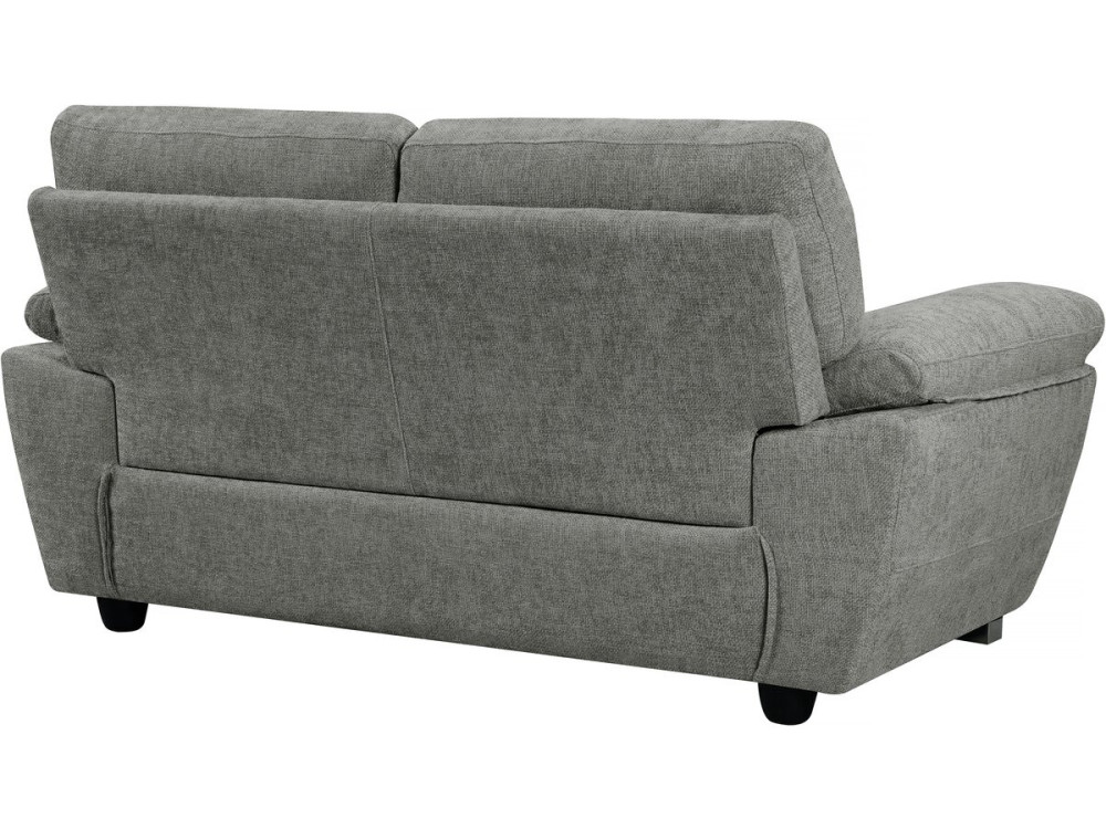 Bank bankstel stoffen meubel "Dallas" - 169 x 88 x 90 cm - 2 zits - Grijs