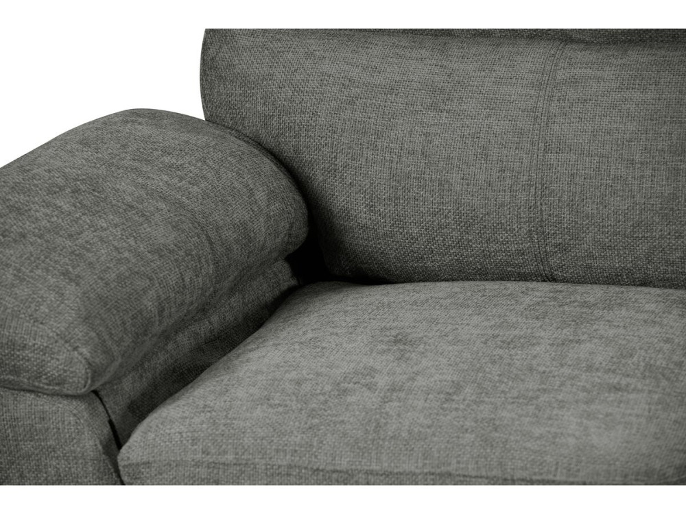 Bank bankstel stoffen meubel "Dallas" - 169 x 88 x 90 cm - 2 zits - Grijs