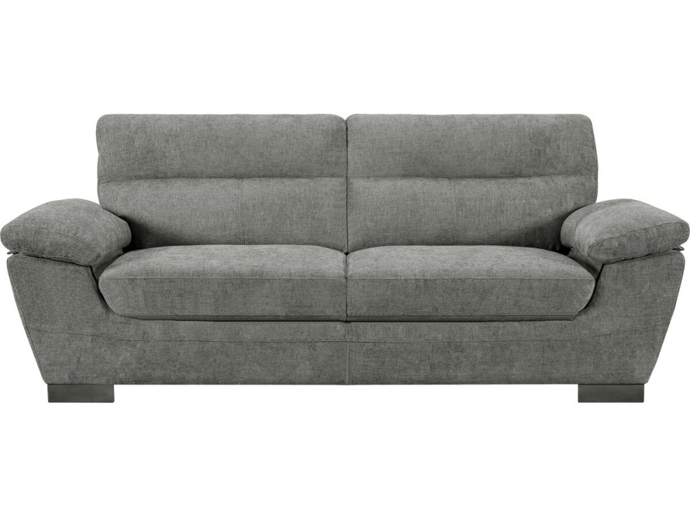 Bank bankstel stoffen meubel "Dallas" - 210 X 88 X 90 cm - 3 zits - Grijs