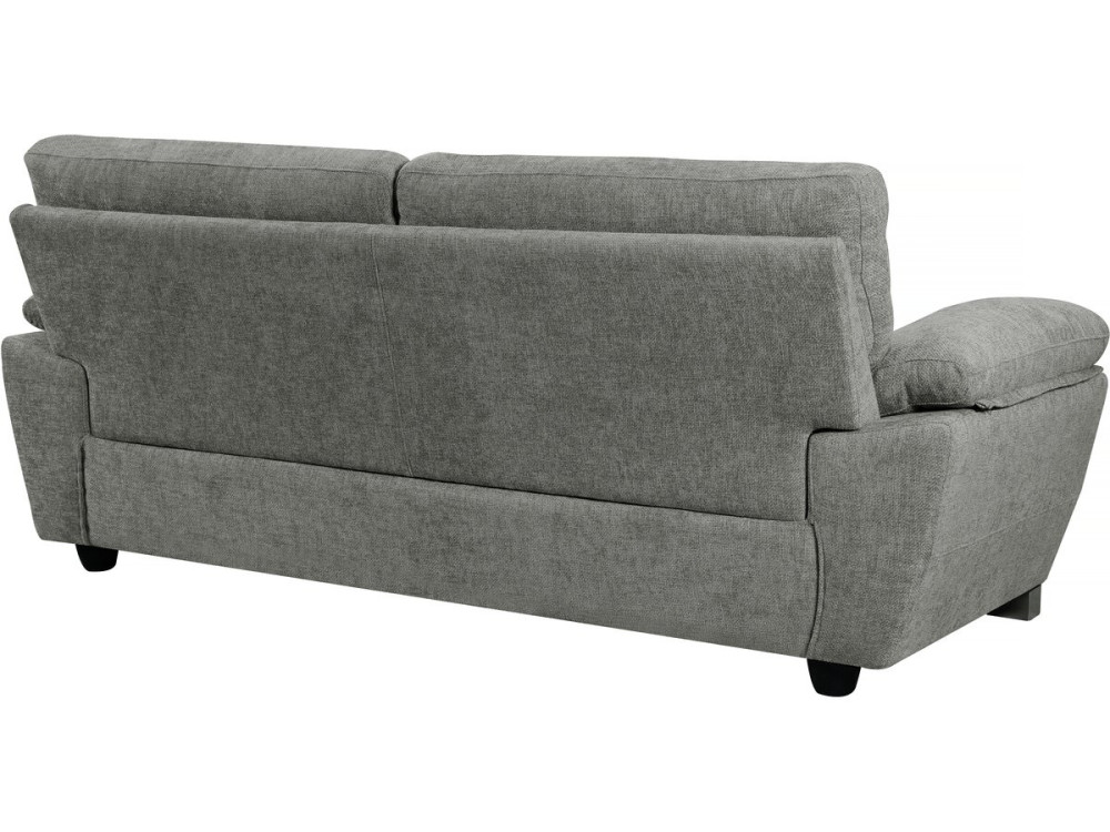 Bank bankstel stoffen meubel "Dallas" - 210 X 88 X 90 cm - 3 zits - Grijs