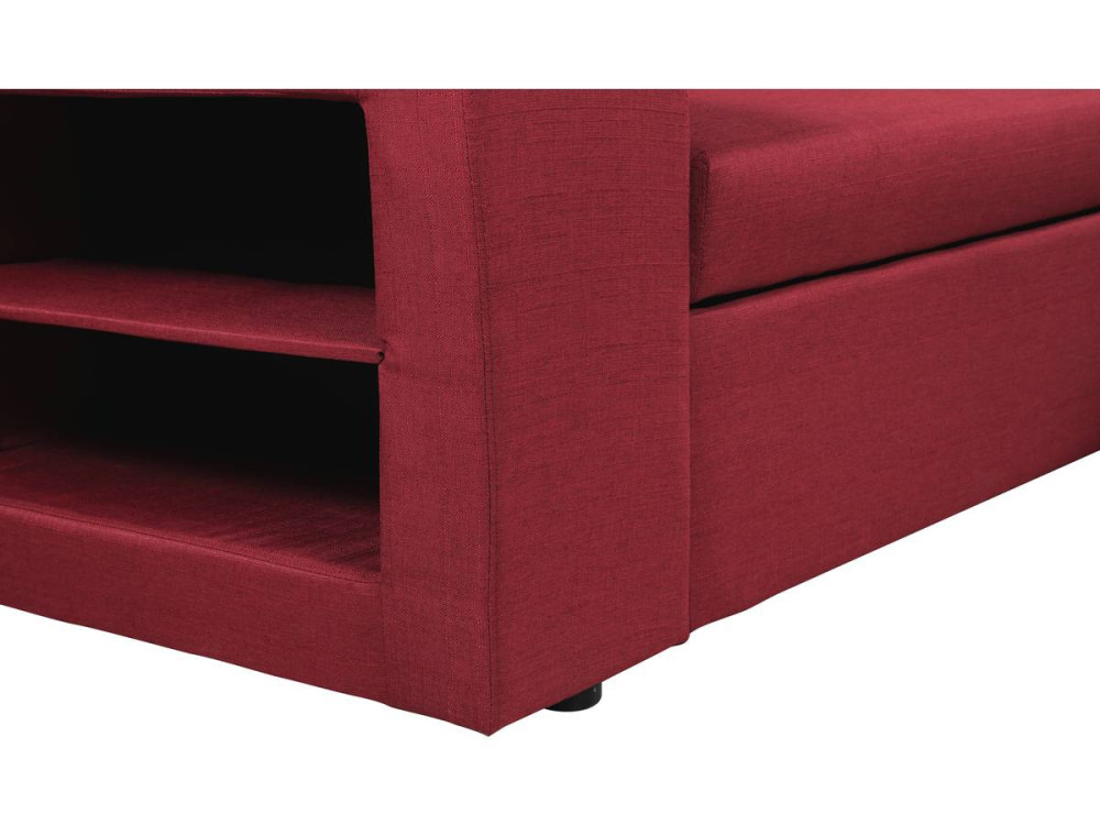 Hoekbank slaapbank meubel links of rechts bank "Axel" - 3 zits - Rood