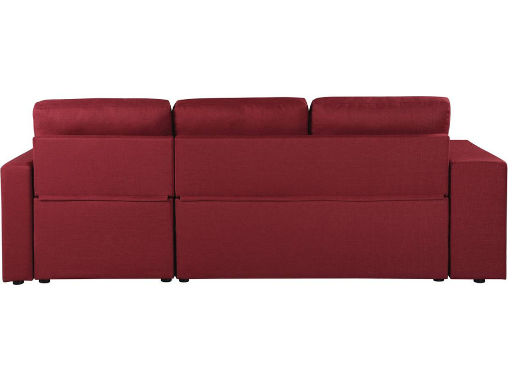 Hoekbank slaapbank meubel links of rechts bank "Axel" - 3 zits - Rood
