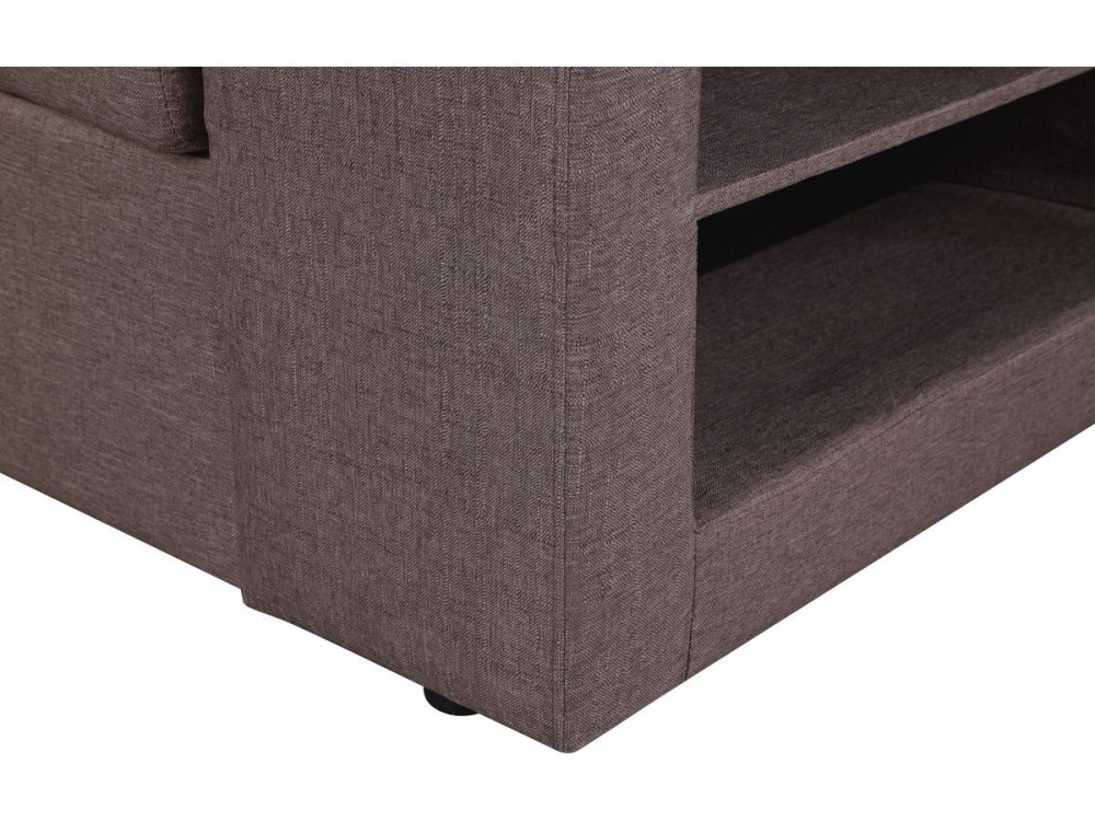 Hoekbank slaapbank meubel links of rechts bank "Axel" - 3 zits - Taupe - grijs bruin