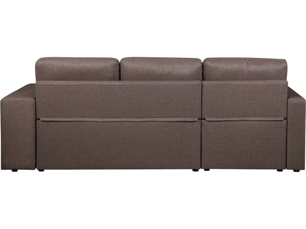 Hoekbank slaapbank meubel links of rechts bank "Axel" - 3 zits - Taupe - grijs bruin