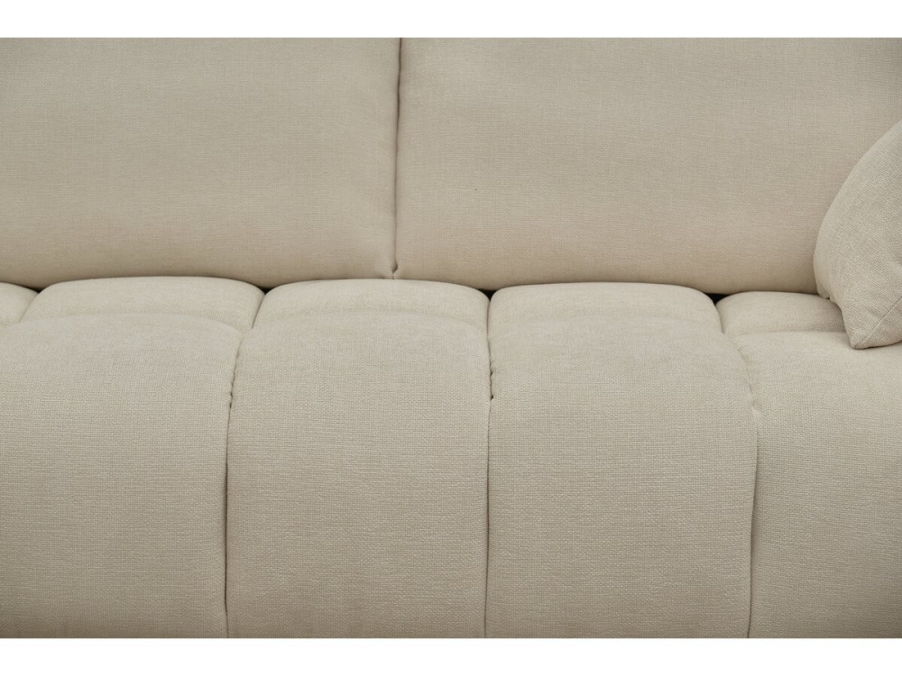 Bank hoekbank meubel stof "Monceau" - 3 zits - Beige - lichtbruin