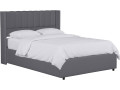 Tweepersoonsbed "Saint-Moritz" in linnen met box - 160 x 200 cm - Beige - Gris