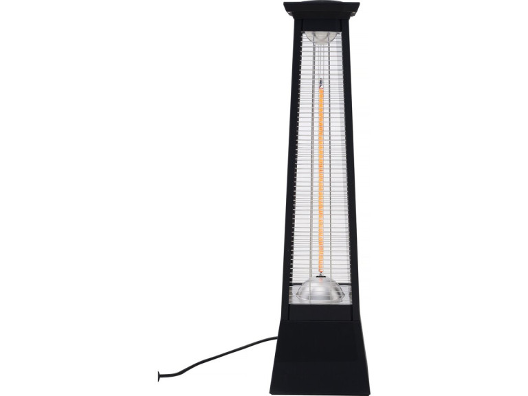 Staande terrasverwamer elektrische heater terras koolstofvezel "Volcano" - 2000W - Zwart