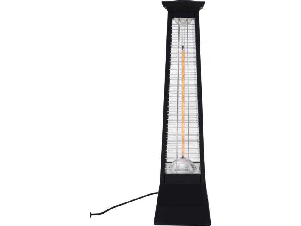 Staande terrasverwamer elektrische heater terras koolstofvezel "Volcano" - 2000W - Zwart