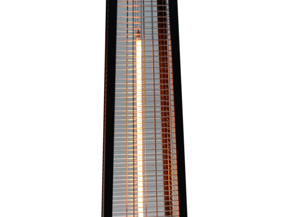 Staande terrasverwamer elektrische heater terras koolstofvezel "Volcano" - 2000W - Zwart