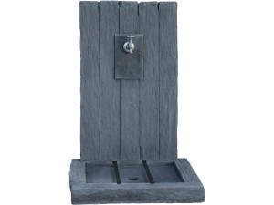 Fontein "ARDOISE" - in gereconstitueerde steen - 59 x 44 x 87 cm - Grijs