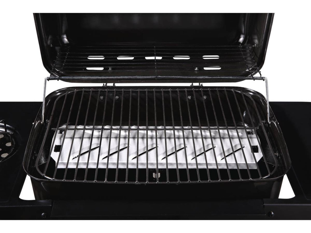 Gas BBQ gasbarbecue barbecue "Party 3" - 3 branders waarvan 1 zijbrander - 9,38 kW - Zwart