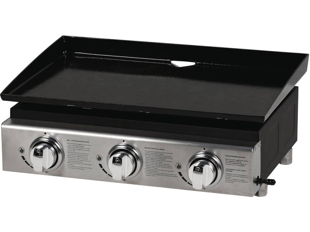 Plancha gas barbecue grill "Presto 3" - 3 branders - 7,5 kW - Grijs
