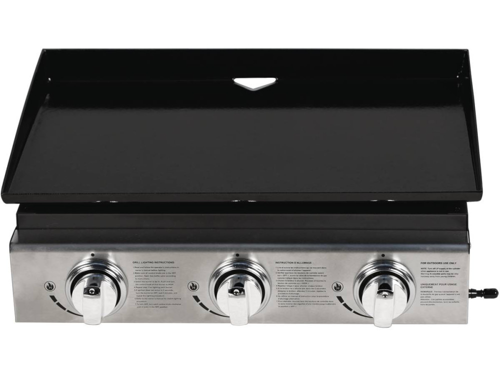 Plancha gas barbecue grill "Presto 3" - 3 branders - 7,5 kW - Grijs