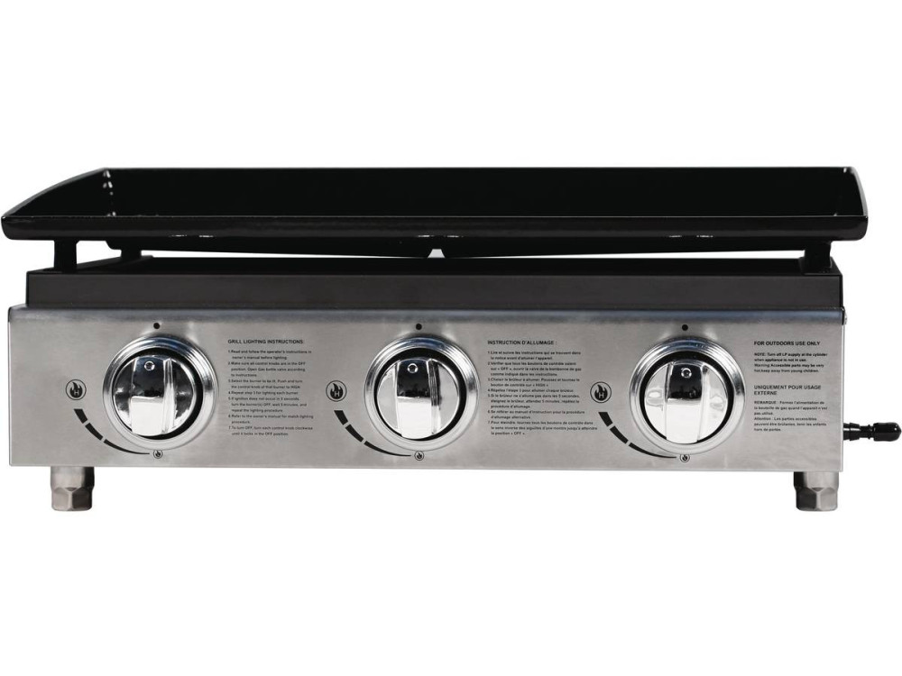 Plancha gas barbecue grill "Presto 3" - 3 branders - 7,5 kW - Grijs