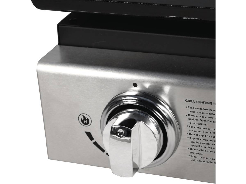 Plancha gas barbecue grill "Presto 3" - 3 branders - 7,5 kW - Grijs