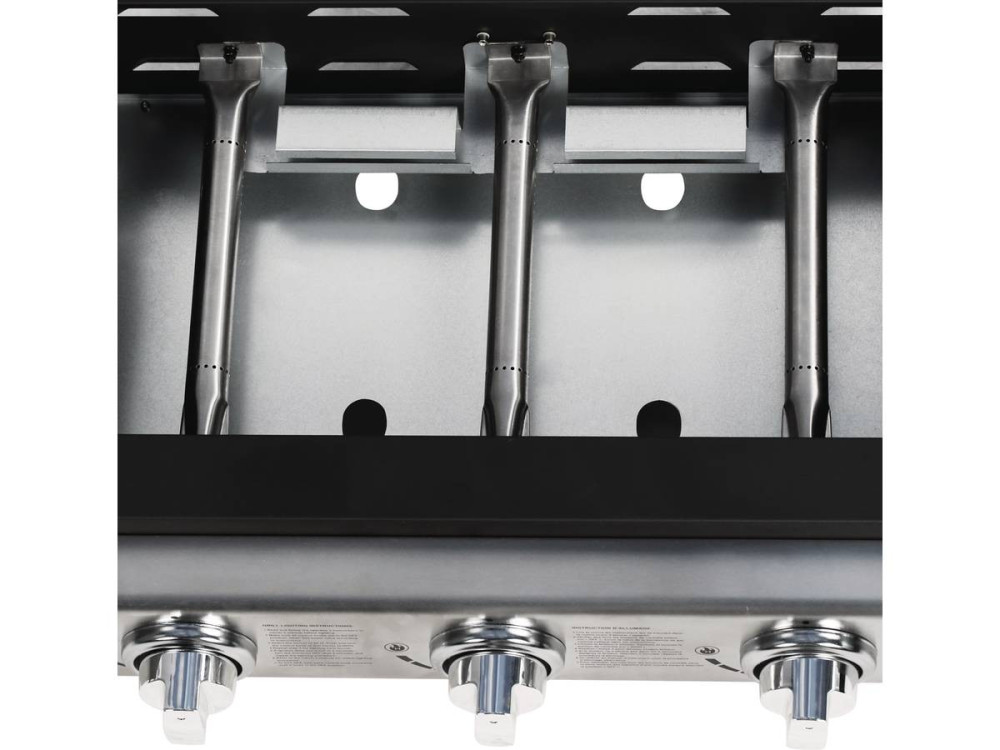 Plancha gas barbecue grill "Presto 3" - 3 branders - 7,5 kW - Grijs