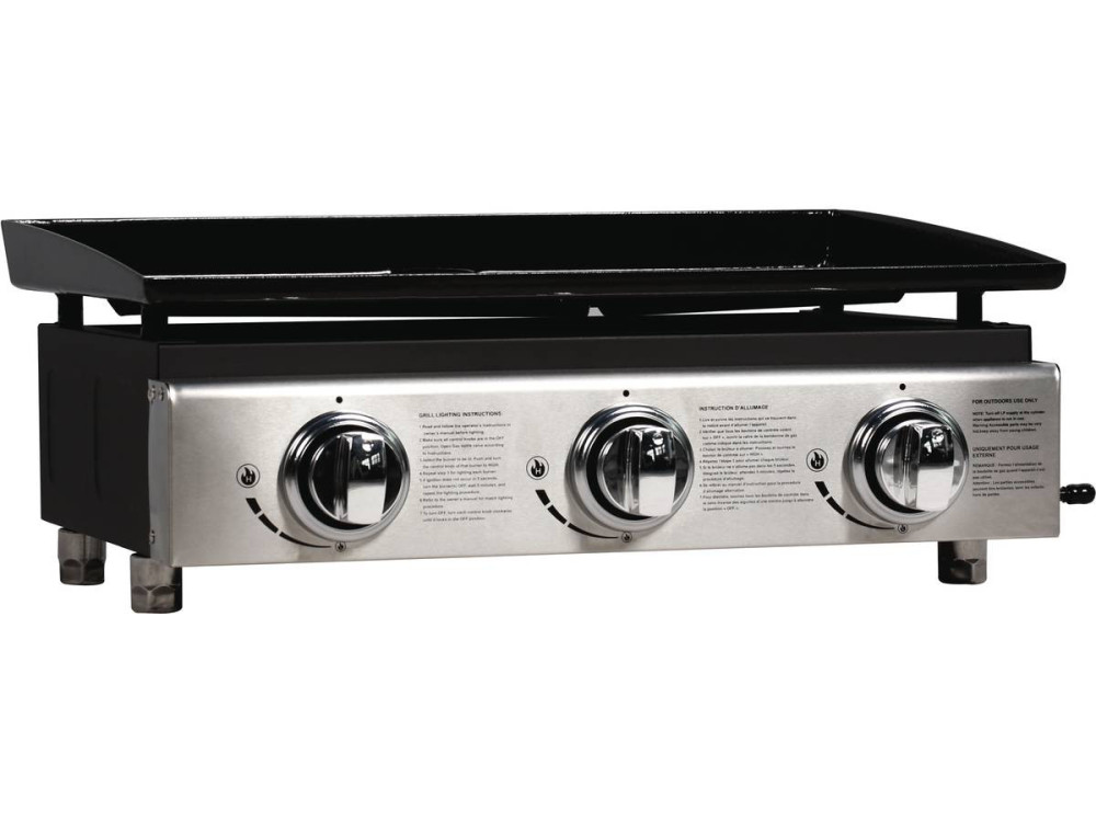 Plancha gas barbecue grill "Presto 3" - 3 branders - 7,5 kW - Grijs