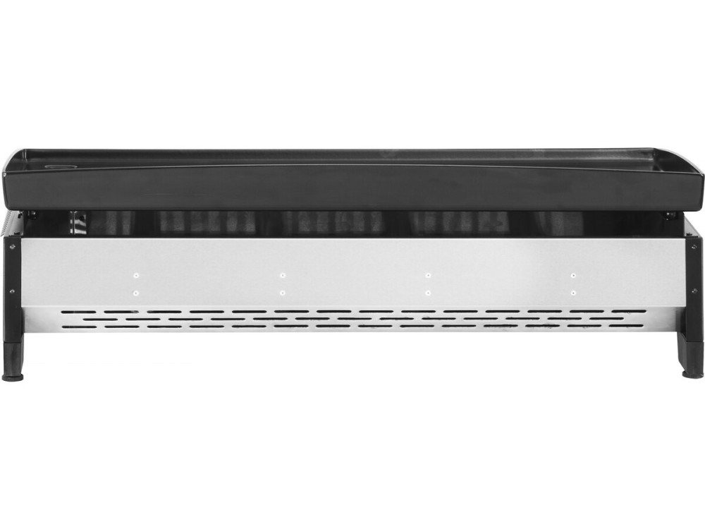 Plancha gas bbq gasgrill bakplaat 4 branders "Jolly" - 10 kW - Grijs