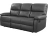 Relaxfauteuil relaxstoel verstelbaar bank "Lincoln" - 197 x 89 x 103 cm - 3 zits - Grijs